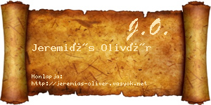 Jeremiás Olivér névjegykártya