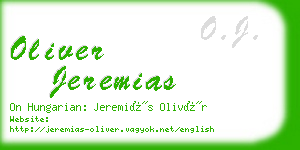 oliver jeremias business card